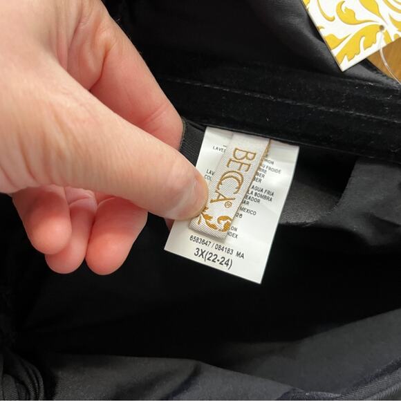 Becca Color Code Flounce Tankini top black - 3X - Picture 10 of 10